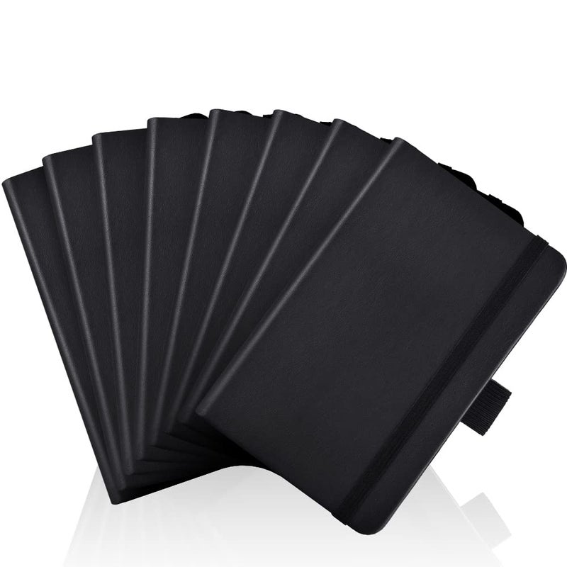 AISBUGUR Pocket Notebook, Small Notebook, 2-Pack Total 320 Pages,3.7"" x 5.7"" Pocket Notebook (8 Pack, 8 Pack Black) - Image 1